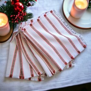 Set of 6 Vintage Handwoven Christmas Placemats 19"x13"